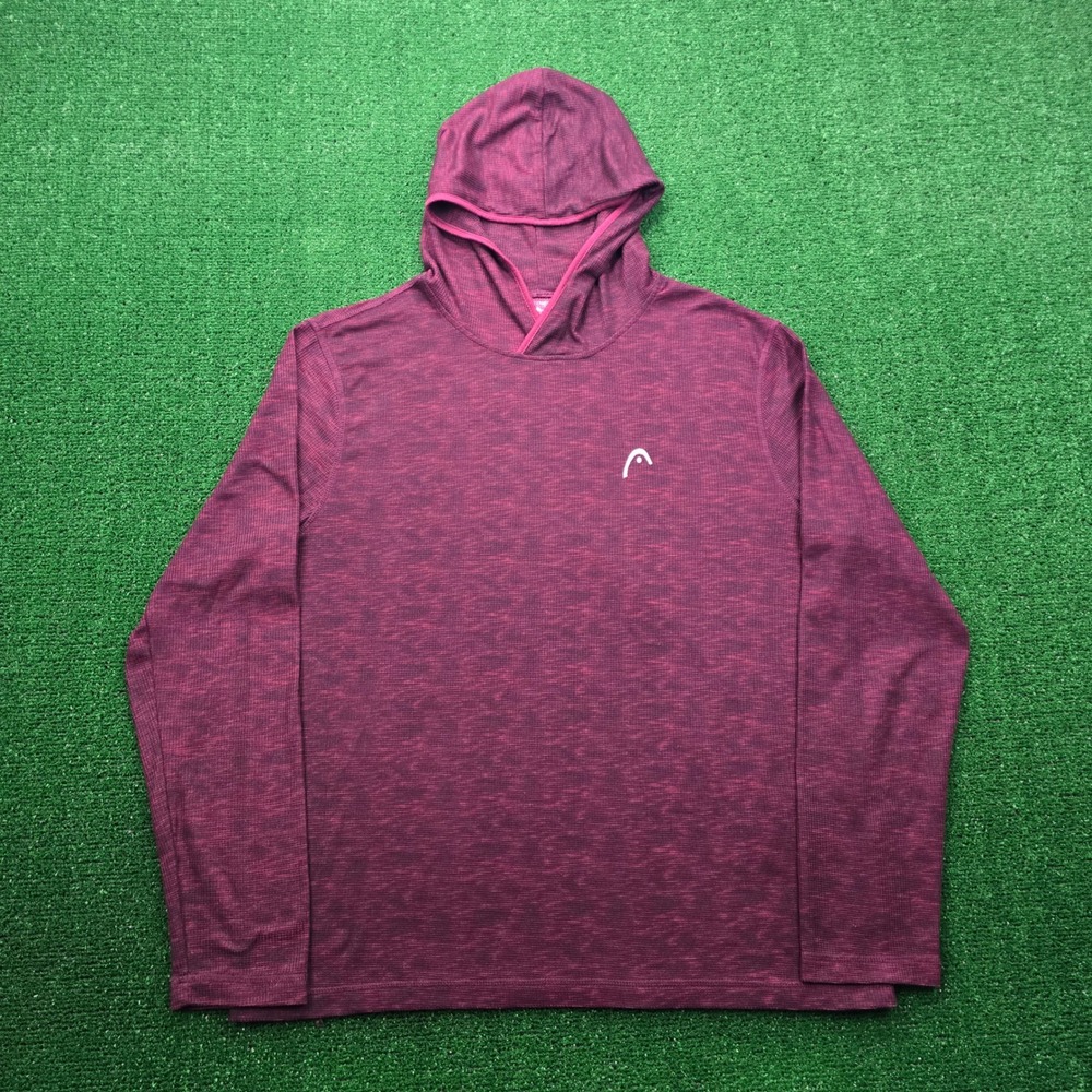 HEAD Hoodie Sweatshirt Mens‎ Large Red Maroon Pullover Outdoors Casual Sportlife